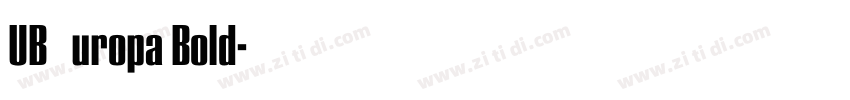 UB Europa Bold字体转换